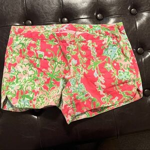 Lilly Pulitzer Pink and Green Floral Women's Shorts